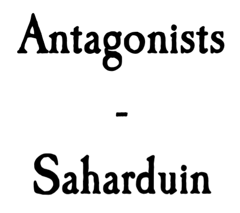 [English] Epic Roleplay: Antagonists - Saharduin