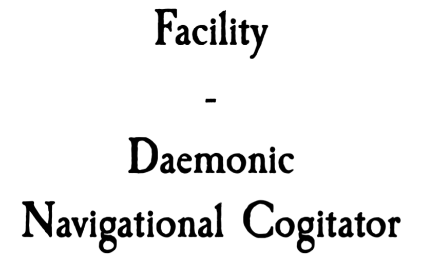 Epic Roleplay: Facility - Daemonic Navigational Cogitator